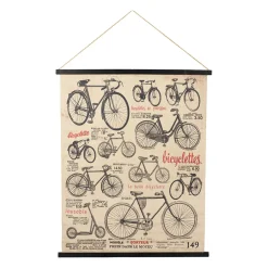 Toile bicyclette noir et rouge