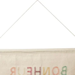 Toile en coton"Bonheur" multicolore 86x60cm - Famille