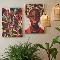 Toile femme multicolore 60x90cm - Seguia