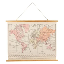 Toile monde rose et orange