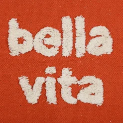 Toile "bella vita" en coton et bois corail 60x70cm - Palma