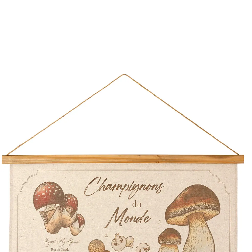 Toile "encyclopédie champignon" 77x110cm