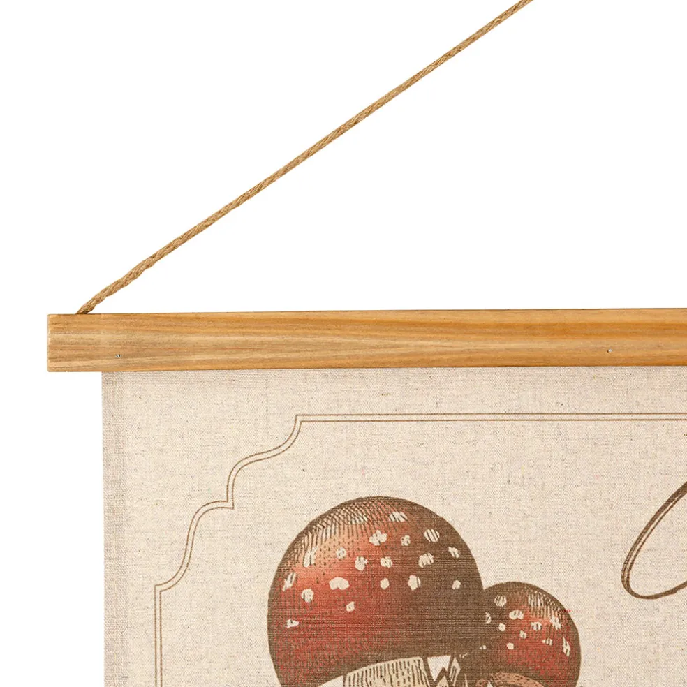 Toile "encyclopédie champignon" 77x110cm