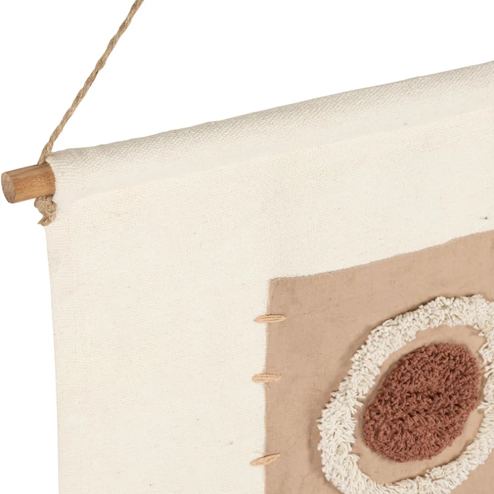 Toile tufté en coton ecru 70xh90cm - Soul Craft