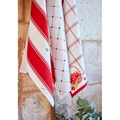 Torchon coeur en coton rouge 50x70cm - P'tit Cœur