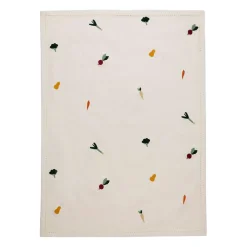 Torchon en coton écru 70x50cm - P'tit Légumes