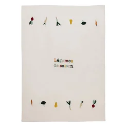 Torchon saison en coton écru 70x50cm - P'tit Legumes