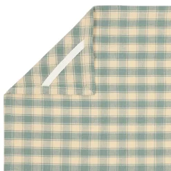 Torchons x3 en coton vichy et rayé sauge 50x70cm - Campagne