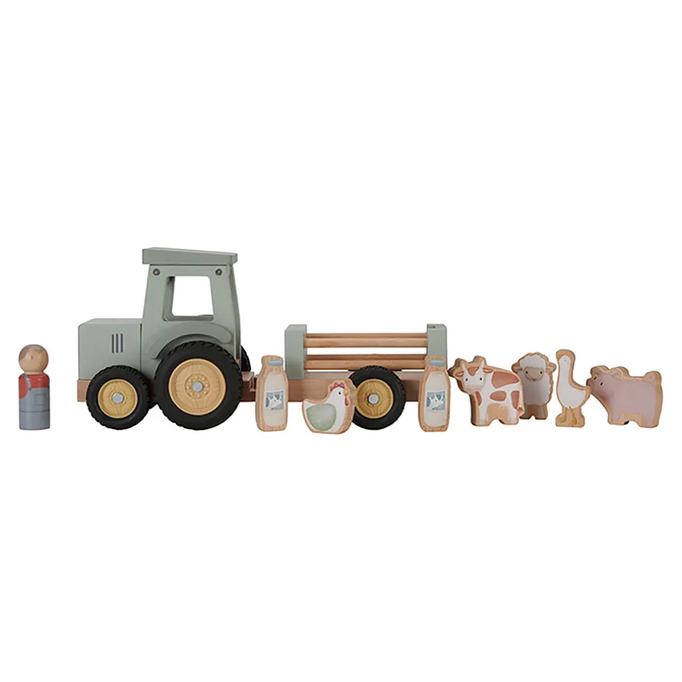 Tracteur avec remorque en bois - Little Farm