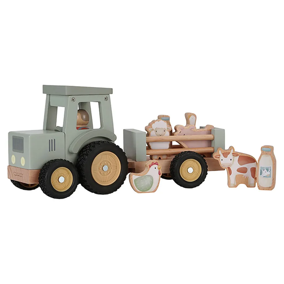 Tracteur avec remorque en bois - Little Farm