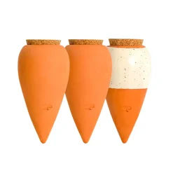 Trio mini diffuseur d'eau en argile : 2 terracotta et 1 blanc graine - Olla
