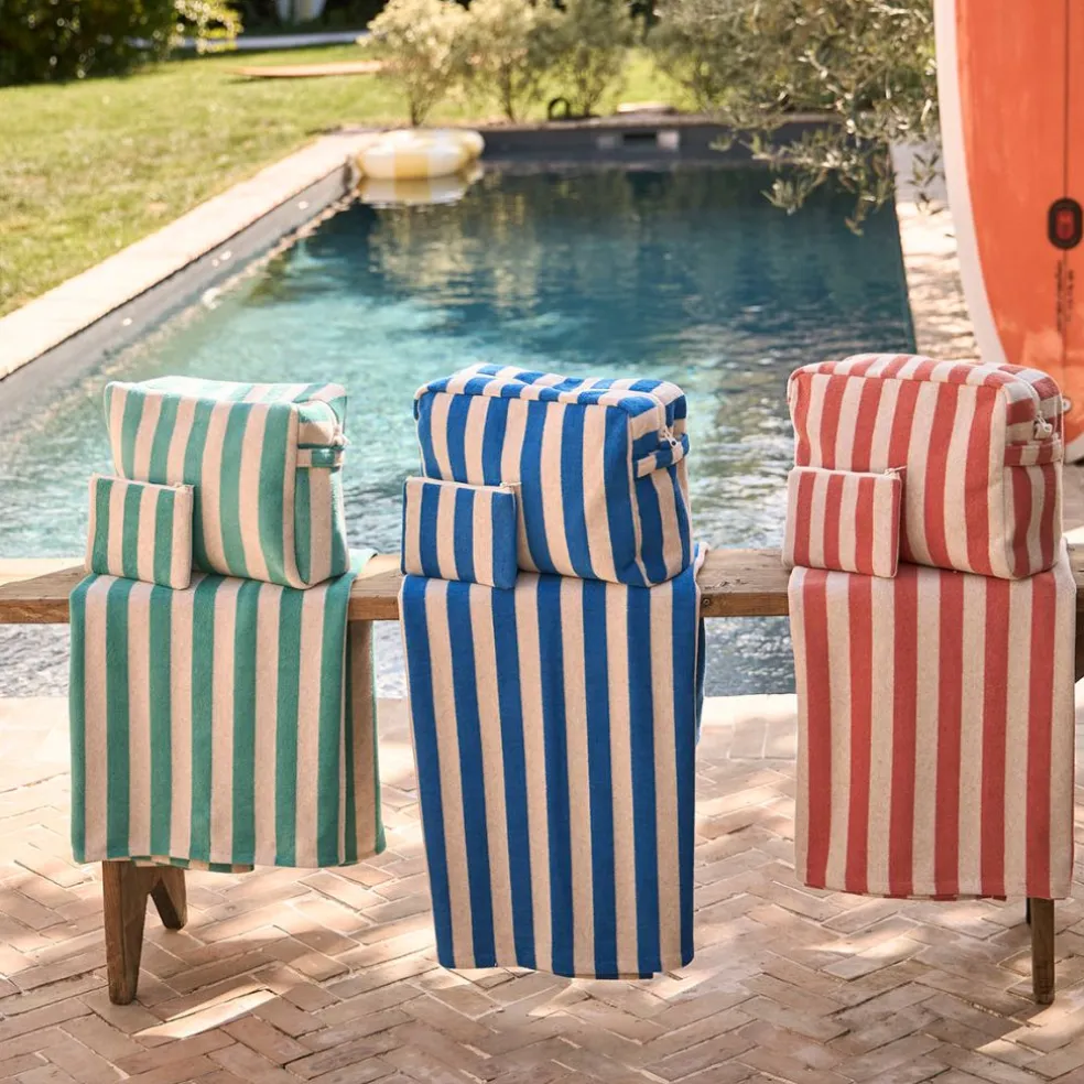 Trousse de toilette en coton et polyester émeraude - Palma