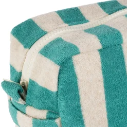 Trousse de toilette en coton et polyester émeraude - Palma