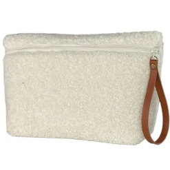 Trousse de voyage bouclette écru
