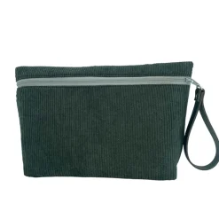 Trousse de voyage en velours kaki