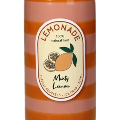 Vase bouteille citron faïence fine d6.5xh24cm