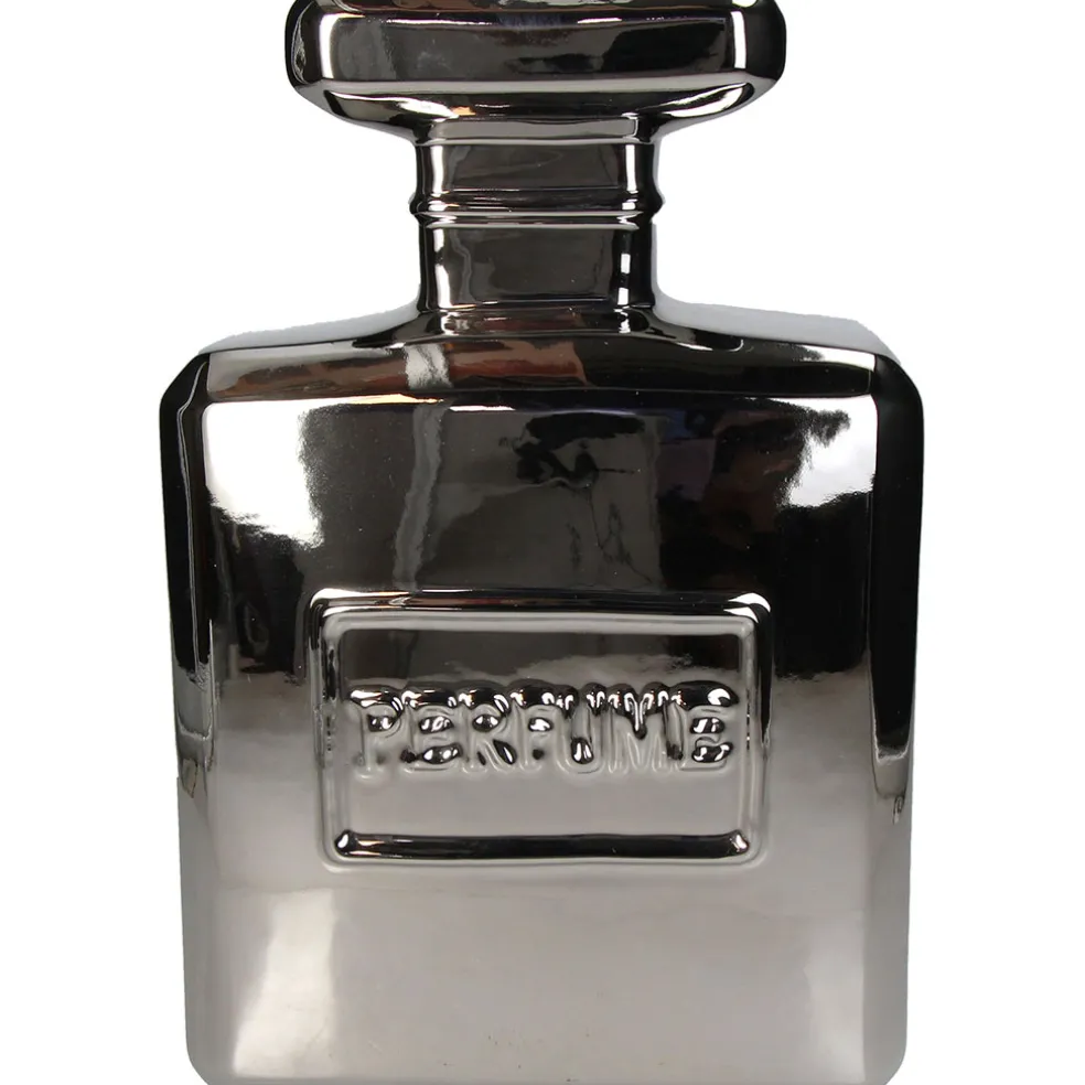 Vase bouteille citron faïence fine d6.5xh24cm