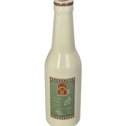 Vase bouteille de soda en grès ivoire h24cm