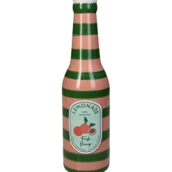 Vase bouteille orange faïence fine d6.5xh24cm