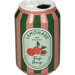 Vase canette orange faïence fine d7xh11.3cm