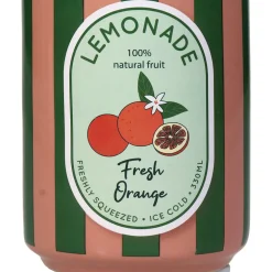 Vase canette orange faïence fine d7xh11.3cm