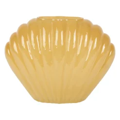 Vase coquillage en verre ocre h22cm - Leucie