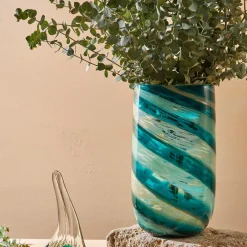 Vase cylindrique en verre émeraude h25cm - Sablon