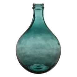 Vase dame-jeanne chai emeraude d29xh43cm verre recyclé