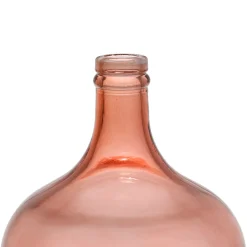 Vase dame-jeanne rose en verre recyclé - comete