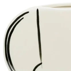 Vase en grès écru et noir h28cm - Lumi