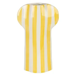 Vase en grès jaune h31.5cm - Artist