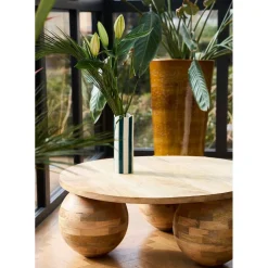 Vase en grès émeraude h23.5cm - Artist