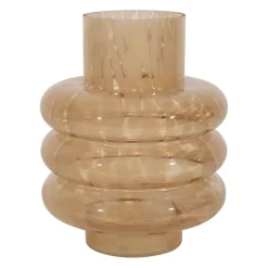 Vase en verre beige h22.5cm - Phoenicea