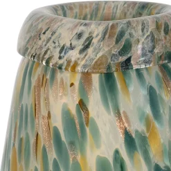 Vase en verre émeraude et doré h31cm - Menorca