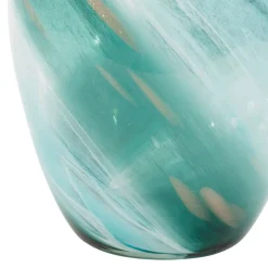 Vase en verre émeraude et doré h32cm - Sablon