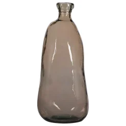 Vase en verre recyclé sablé sable d34xh73cm - Simplicity