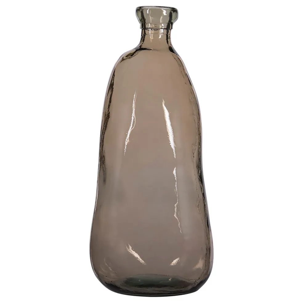 Vase en verre recyclé sablé sable d34xh73cm - Simplicity