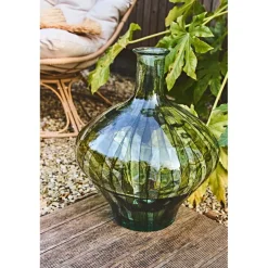 Vase en verre recyclé vert h46cm - Palermo