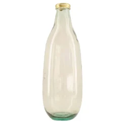 Vase en verre recylé d15xh40cm beige