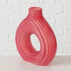 Vase en verre rose h19cm - Tiffy
