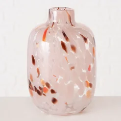 Vase en verre rose h18cm - Umea