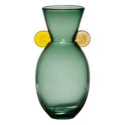 Vase en verre vert h28.5cm - Pop'S