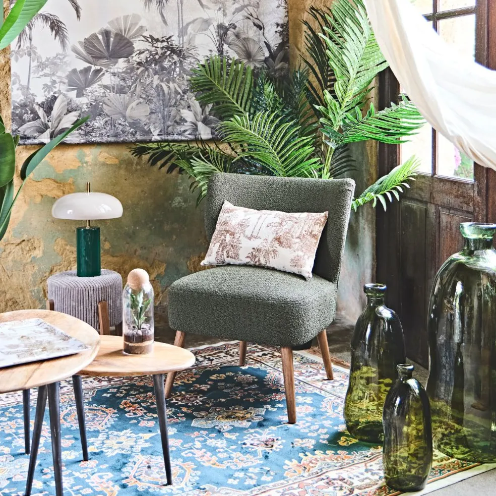 Vase en verre vert h35cm - Simplicity