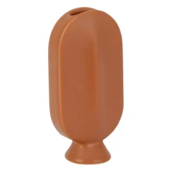 Vase face terracotta 9x5.5xh17.5cm gres
