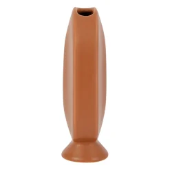 Vase face terracotta 9x5.5xh17.5cm gres