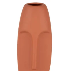 Vase face visage terracotta en grès