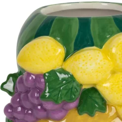 Vase femme citron en dolomite multicolore h24.5cm - Mocoa