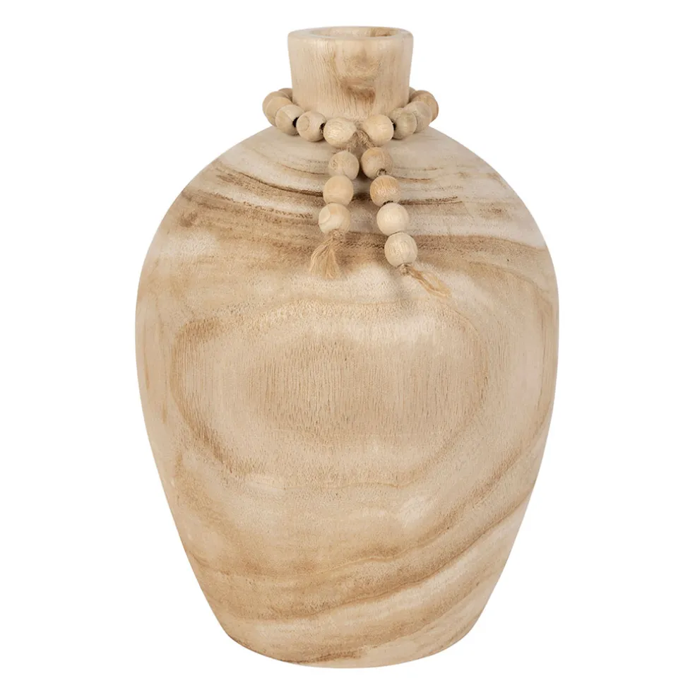 Vase fleurs séchées en paulownia naturel h27cm - Boende