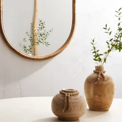 Vase fleurs séchées en paulownia naturel h27cm - Boende