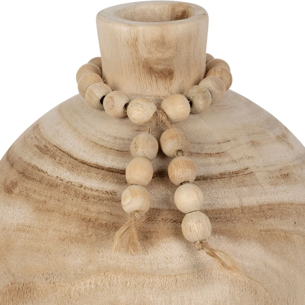 Vase fleurs séchées en paulownia naturel h27cm - Boende